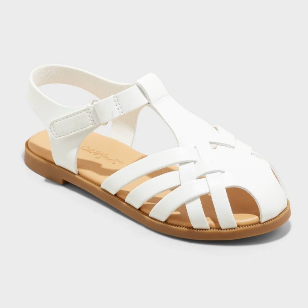Cat & Jack Toddler Girl Ella Fisherman Sandals - White